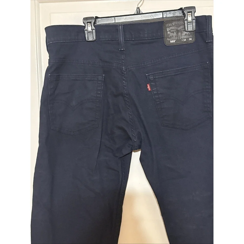 LEVI'S‎ 569 Loose Straight 5-Pocket Denim Jeans Dark Blue Size 34X36